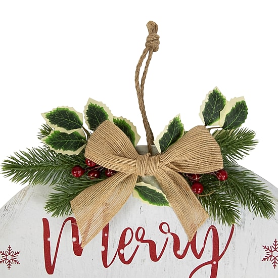 Northlight 16" Merry And Happy Holidays Wood Wall Sign