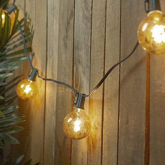 Northlight 9ft 10ct G50 Globe Patio Mercury Glass String Lights