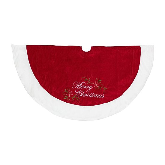 Northlight 48" Traditional Velveteen Indoor Tree Skirt