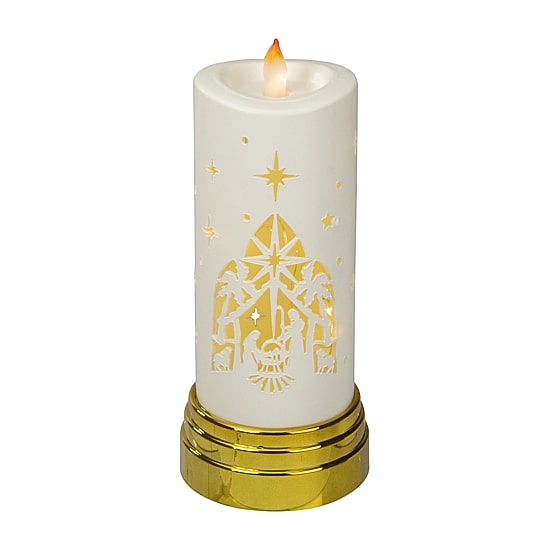 Northlight 9" Nativity Scene Flameless Flameless Candle