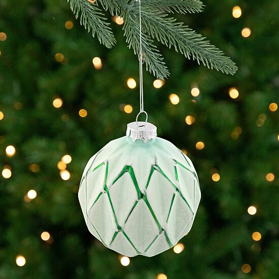 Northlight 4" 4ct Harlequin Glass Ball Christmas Ornament