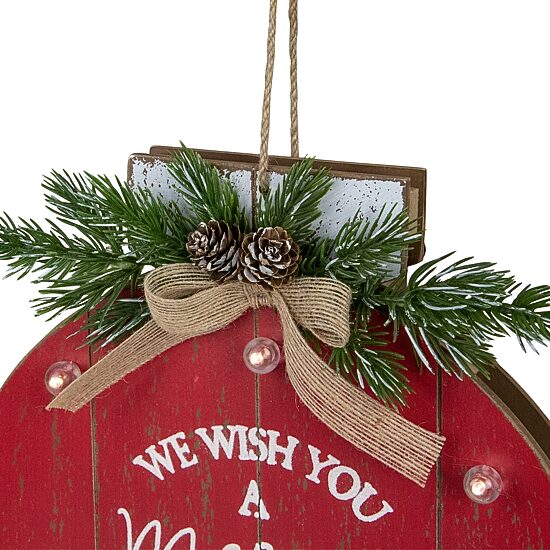 Northlight 14" Battery Operated "We Wish You A Merry Christmas" Wall Sign