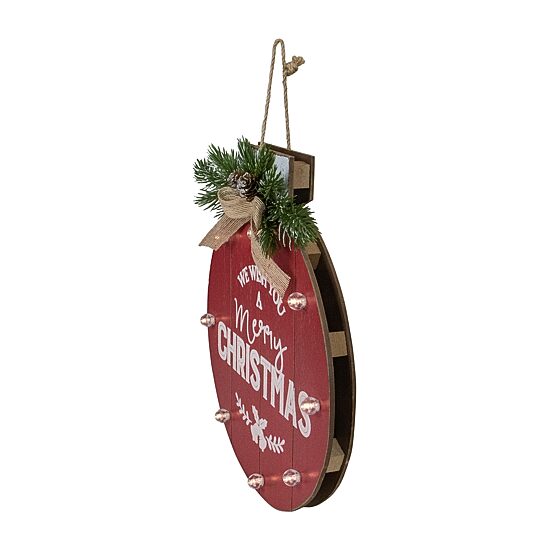 Northlight 14" Battery Operated "We Wish You A Merry Christmas" Wall Sign
