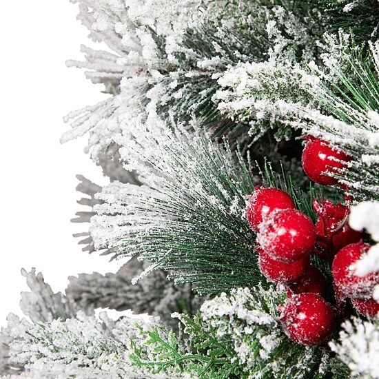Northlight 5ft Full Heavily Flocked Whittaker Spruce 5 Foot Flocked Spruce Christmas Tree