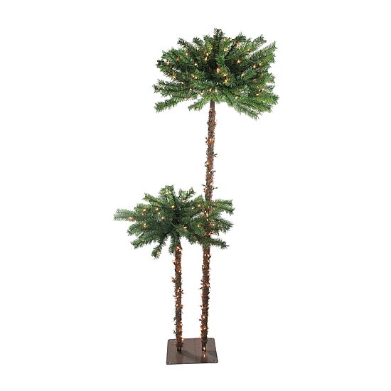Northlight 6ft Lighted Tropical Artificial Palm 6 Foot Pre-Lit Tropical Christmas Tree