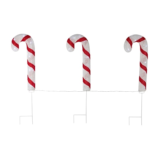 Northlight 20" Lighted Candy Cane Christmas Yard Art