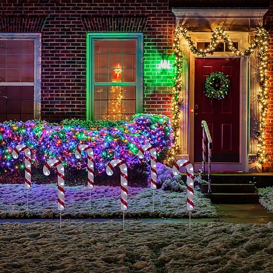 Northlight 20" Lighted Candy Cane Christmas Yard Art