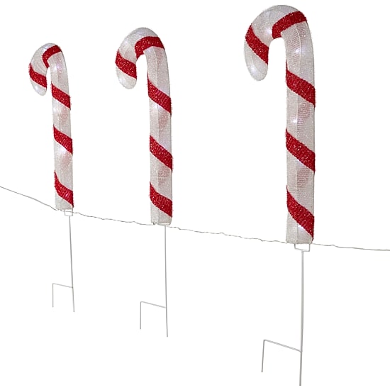 Northlight 20" Lighted Candy Cane Christmas Yard Art