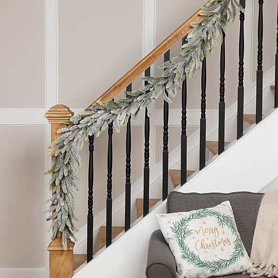 Northlight 6ft Frosted Pine Christmas Indoor Garland