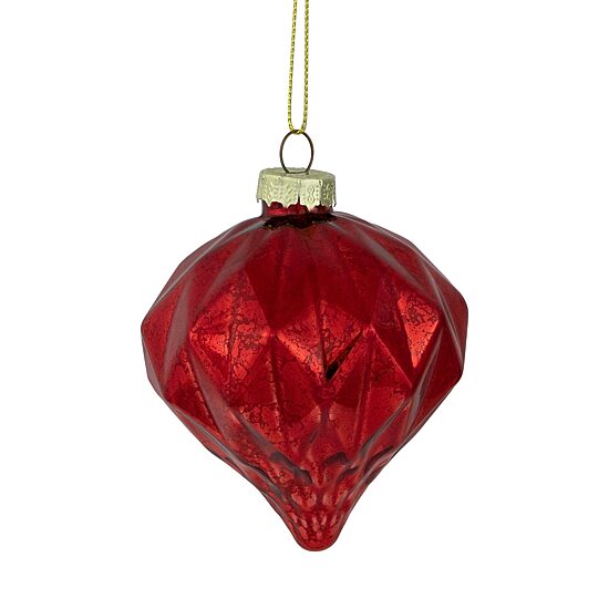 Northlight 3" 9ct Shiny And Textured Glass Ball And Onion Christmas Ornament