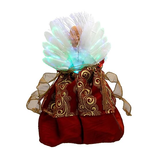 Northlight 12" Burgundy Lighted Fiber Optic Angel Christmas Tree Topper