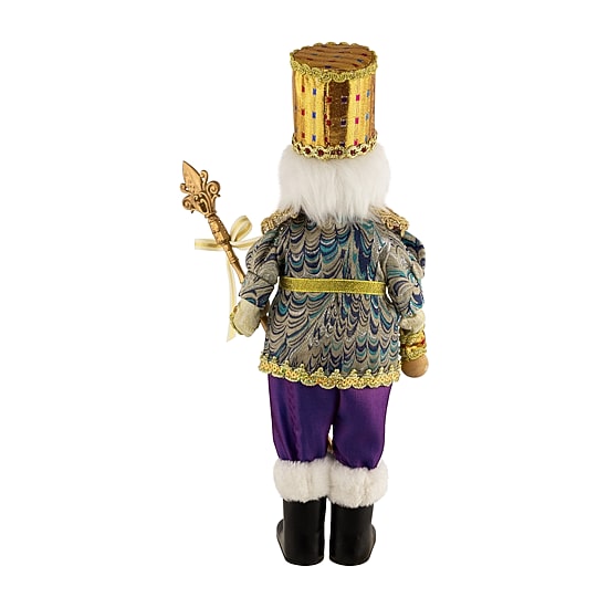Northlight 16" Nutcracker With Jeweled Scepter Plastic Christmas Nutcracker