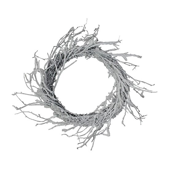 Northlight 24" Snow Flocked Iridescent Glitter Wreath