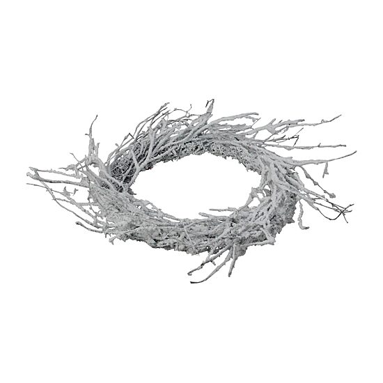 Northlight 24" Snow Flocked Iridescent Glitter Wreath