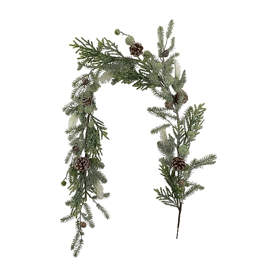 Northlight 5ft Artificial With Frosted Foliage And Pinecones Christmas Indoor Garland