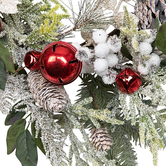 Northlight 24" Frosted Pinecones And Berries Artificial Wreath