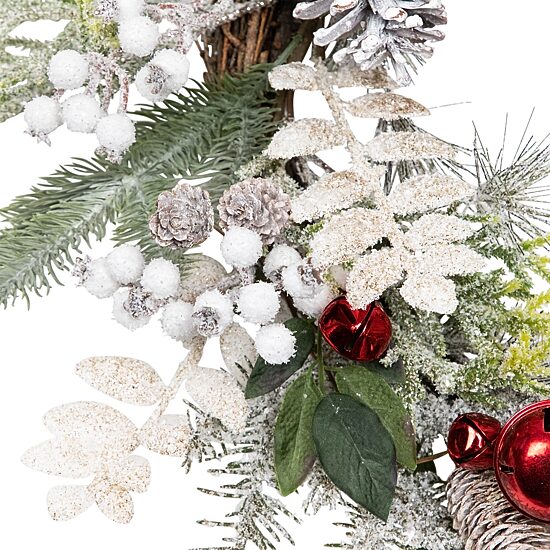 Northlight 24" Frosted Pinecones And Berries Artificial Wreath