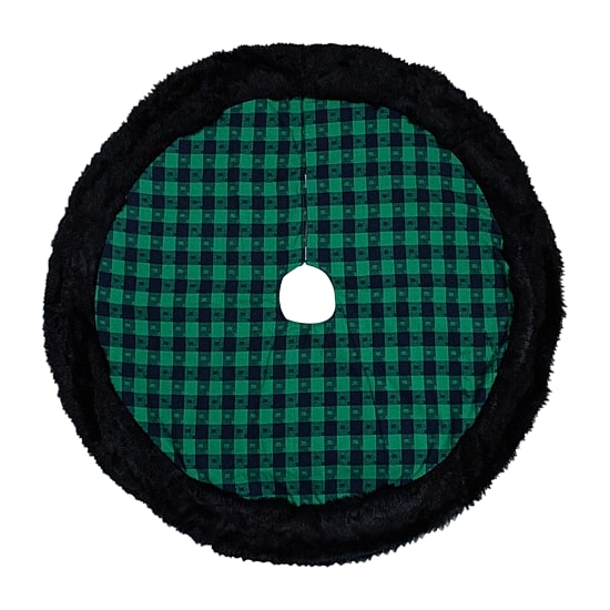 Northlight 48" Plaid Plush Indoor Tree Skirt