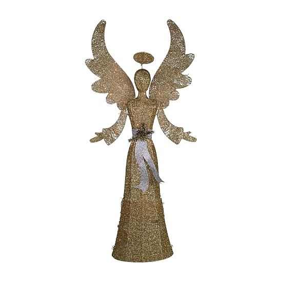 Northlight 68" Lighted Golden Angel Christmas Yard Art