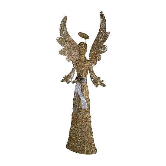 Northlight 68" Lighted Golden Angel Christmas Yard Art
