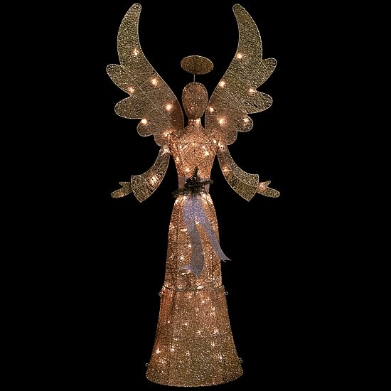 Northlight 68" Lighted Golden Angel Christmas Yard Art