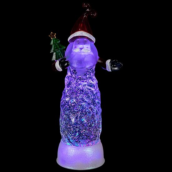 Northlight 12" Led Lighted Santa Acrylic Christmas Snow Globe