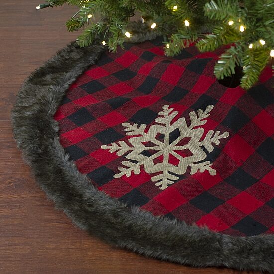 Northlight 48" With Burlap Snowflake Indoor Tree Skirt