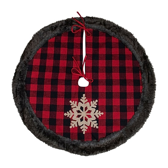 Northlight 48" With Burlap Snowflake Indoor Tree Skirt