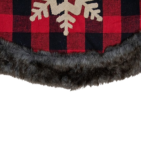 Northlight 48" With Burlap Snowflake Indoor Tree Skirt