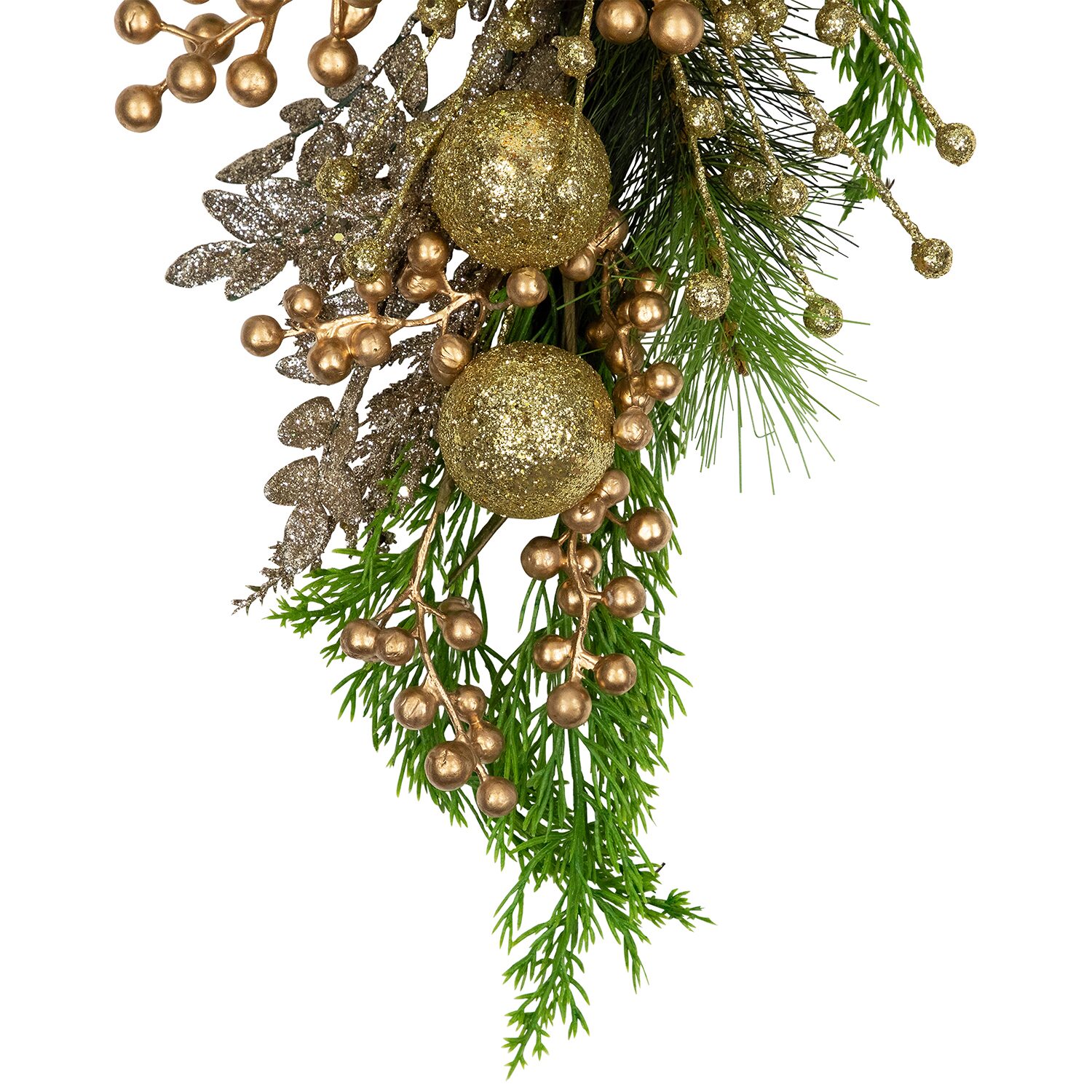 Northlight 25" Ball Ornaments And Berries Glittered Swag