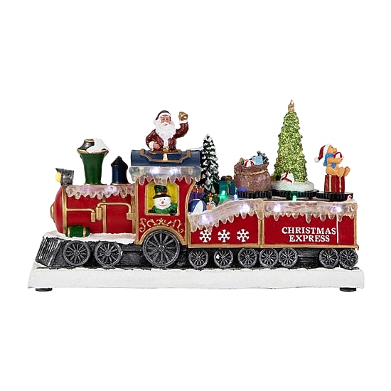 Northlight 12" Led Lighted Animated And Musical Toy Shop Train Plays Music Christmas Village