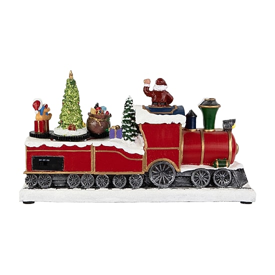 Northlight 12" Led Lighted Animated And Musical Toy Shop Train Plays Music Christmas Village