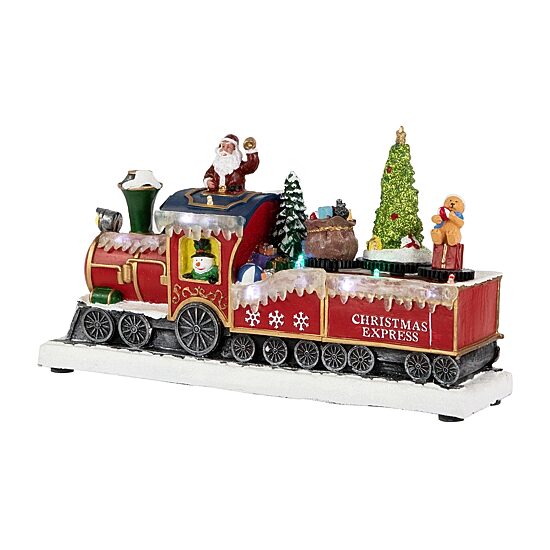 Northlight 12" Led Lighted Animated And Musical Toy Shop Train Plays Music Christmas Village