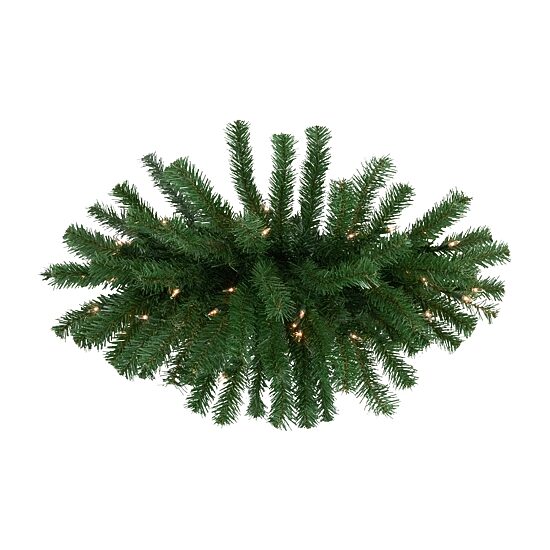 Northlight 28" Pre Lit Dorchester Pine Swag