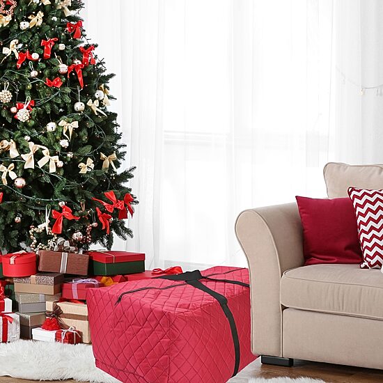 Northlight Red Quilted Storage Box