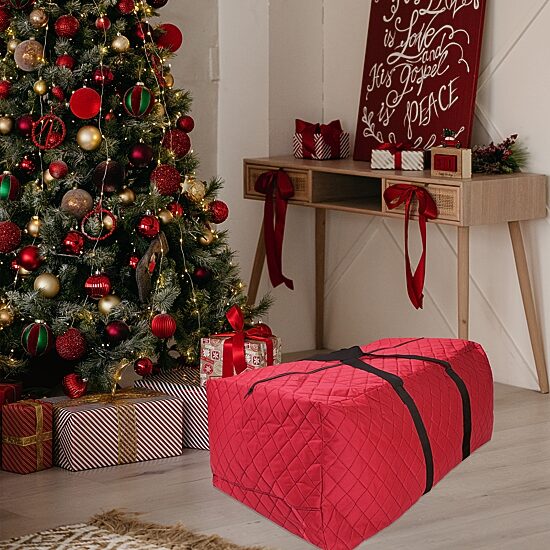 Northlight Red Quilted Storage Box