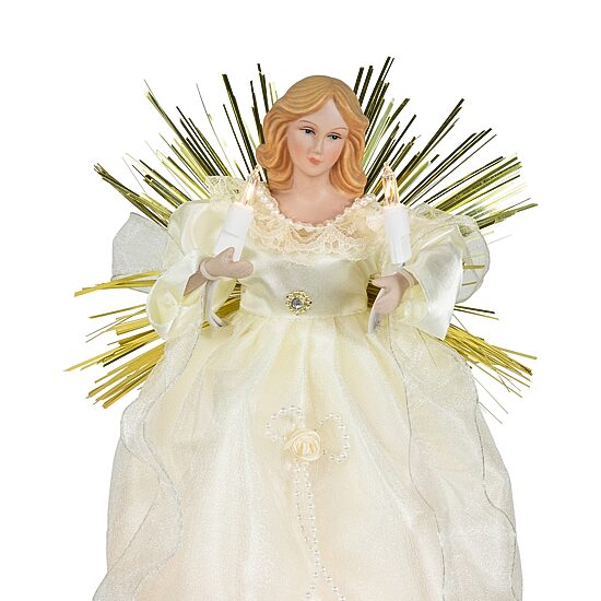 Northlight 11" Angel With Candle Lighted Christmas Tree Topper