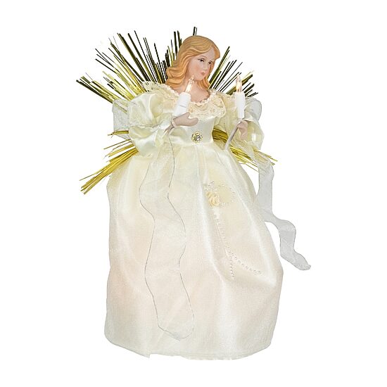 Northlight 11" Angel With Candle Lighted Christmas Tree Topper