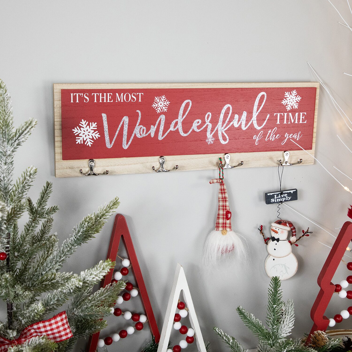 Northlight 20" Snowflakes "Itfts The Most Wonderful Time Of The Year" Wall Sign