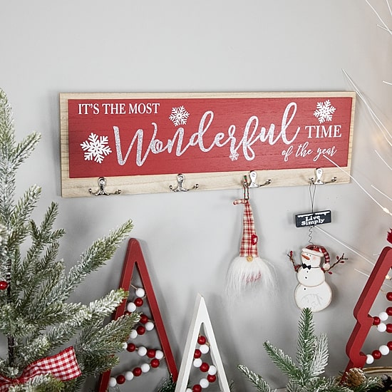 Northlight 20" Snowflakes "Itfts The Most Wonderful Time Of The Year" Wall Sign