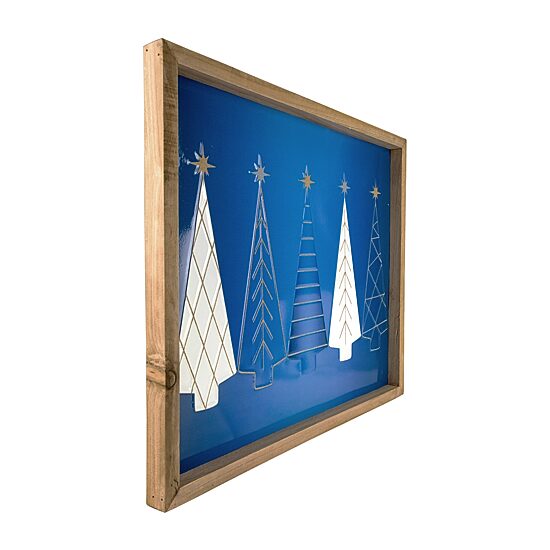 Northlight 18" Trees Wooden Framed Wood Wall Art