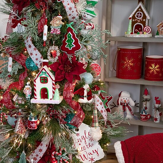 Northlight 13" Gingerbread Glitter Candy Gingerbread House