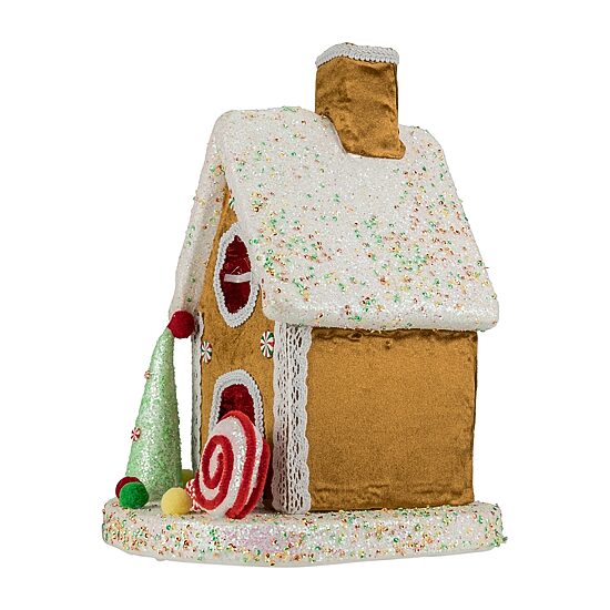 Northlight 13" Gingerbread Glitter Candy Gingerbread House