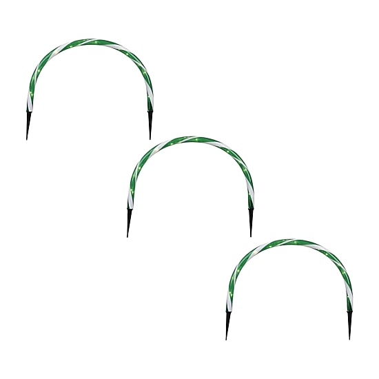 Northlight 11" Lighted Candy Cane Outdoor Arch Christmas Yard Art