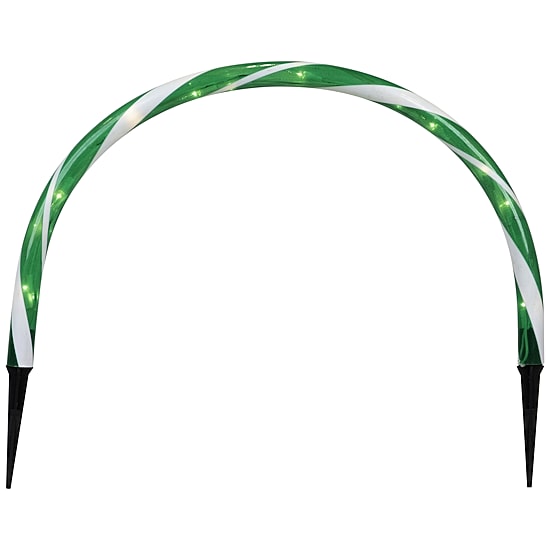 Northlight 11" Lighted Candy Cane Outdoor Arch Christmas Yard Art