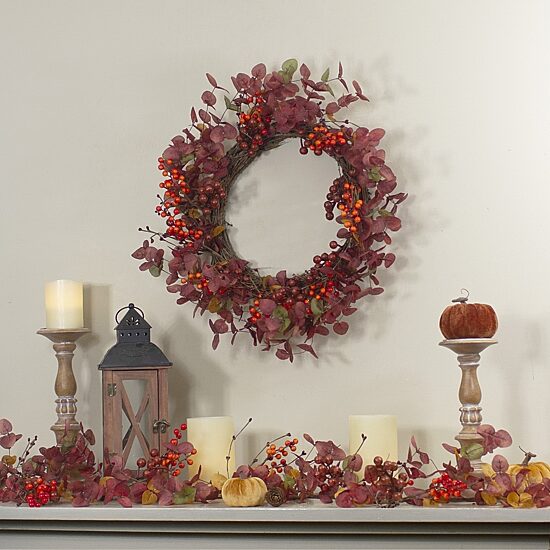 Northlight 24" Berries Artificial Wreath