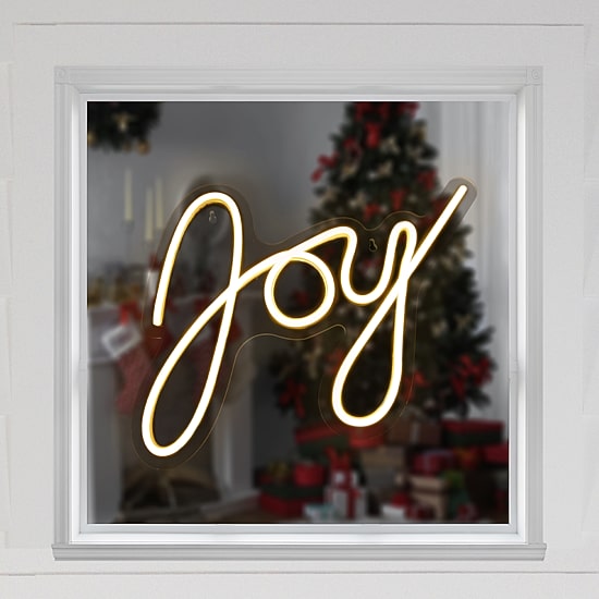 Northlight 15" Led Joy Neon Lighted Wall Or Window Wall Sign