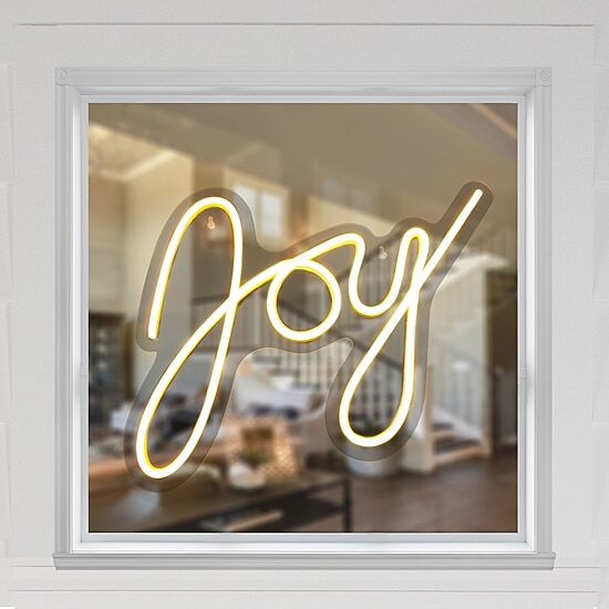 Northlight 15" Led Joy Neon Lighted Wall Or Window Wall Sign