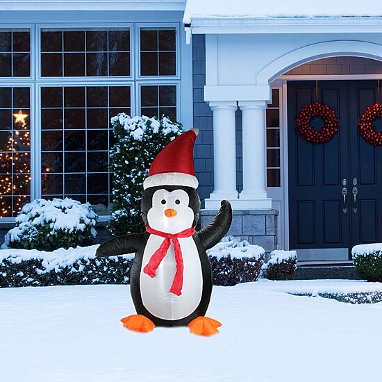 Northlight 4ft Led Inflatable Penguin Outdoor Christmas Inflatable
