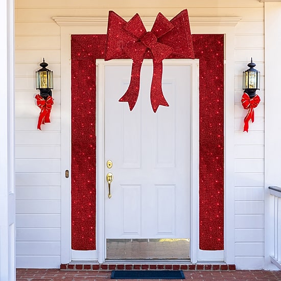 Northlight 8ft Led Lighted Doorway Arch With Bow Wall Sign